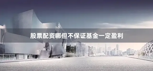 股票配资哪但不保证基金一定盈利